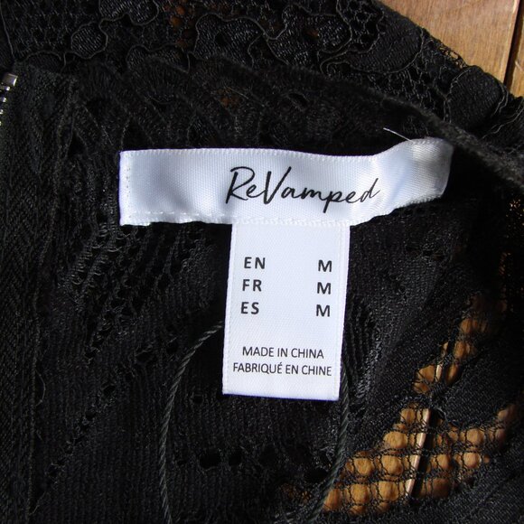 Black Lace Crochet Sheer Blouse Top Bell Sleeves Whimsigoth Goth Party Medium - Picture 3 of 16